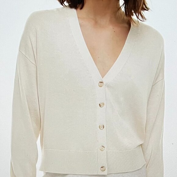 Aritizia The Group by Babaton Clarity Cardigan Silk and cashmere cardigan Size L - Picture 1 of 9